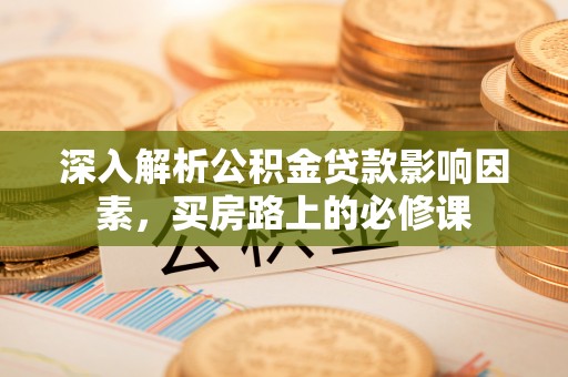 云林深入解析公积金贷款影响因素，买房路上的必修课