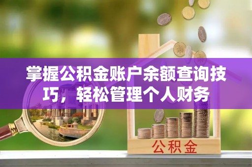 云林掌握公积金账户余额查询技巧，轻松管理个人财务