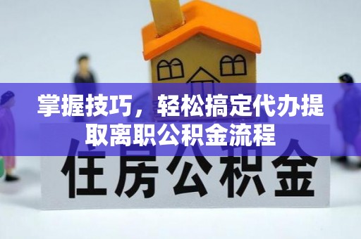 云林掌握技巧，轻松搞定代办提取离职公积金流程