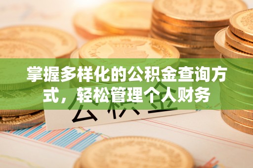 云林掌握多样化的公积金查询方式，轻松管理个人财务