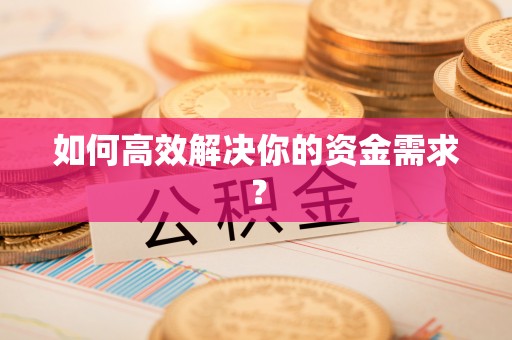 云林如何高效解决你的资金需求？