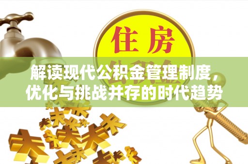 云林解读现代公积金管理制度，优化与挑战并存的时代趋势