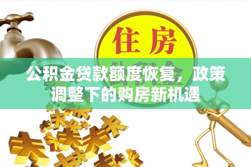 云林公积金贷款额度恢复，政策调整下的购房新机遇