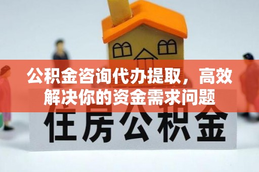云林公积金咨询代办提取，高效解决你的资金需求问题