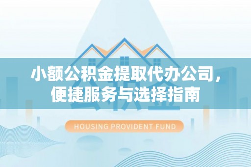 云林小额公积金提取代办公司，便捷服务与选择指南