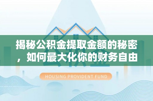 云林揭秘公积金提取金额的秘密，如何最大化你的财务自由