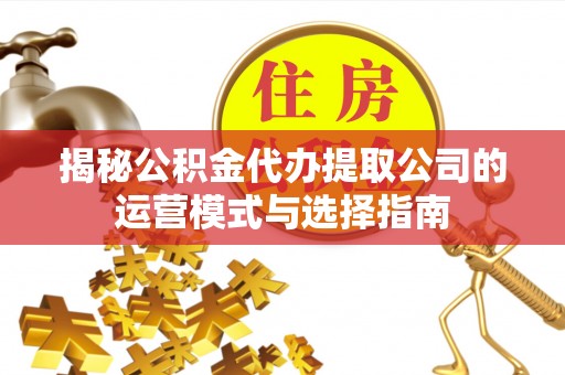 云林揭秘公积金代办提取公司的运营模式与选择指南