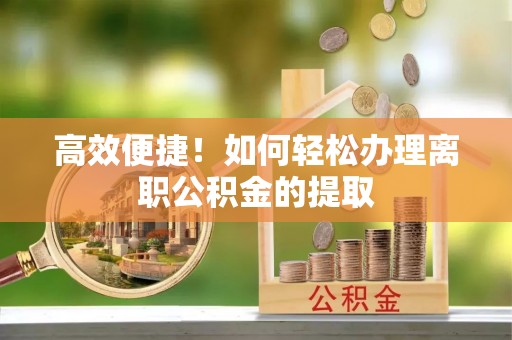 云林高效便捷！如何轻松办理离职公积金的提取