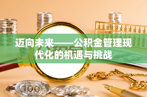 云林迈向未来——公积金管理现代化的机遇与挑战