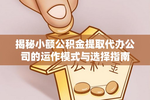 云林揭秘小额公积金提取代办公司的运作模式与选择指南