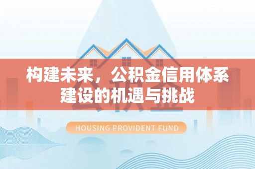 云林构建未来，公积金信用体系建设的机遇与挑战